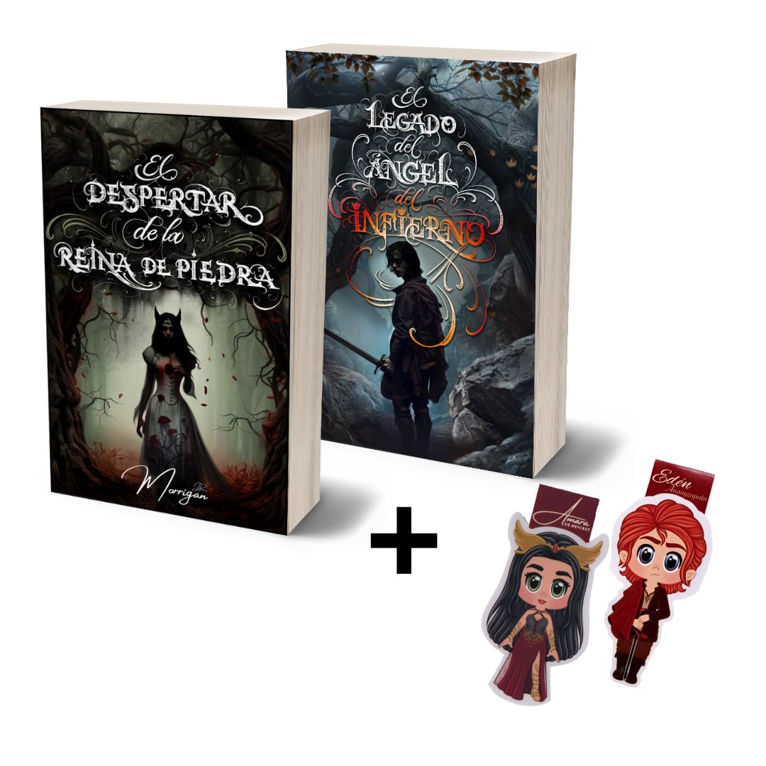 Pack 2 libros + Marcapáginas magnéticos: El despertar de la reina de piedra + El legado del ángel del infierno