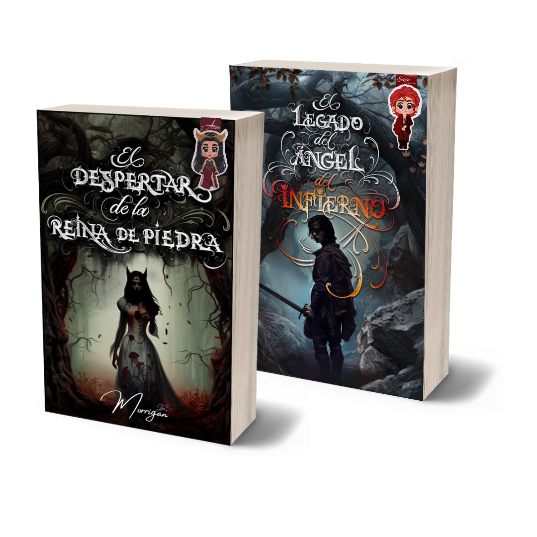 Pack 2 libros + Marcapáginas magnéticos: El despertar de la reina de piedra + El legado del ángel del infierno